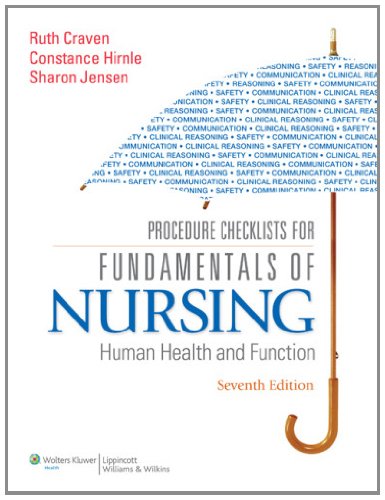 Imagen de archivo de Procedure Checklists for Fundamentals of Nursing : Human Health and Function a la venta por Better World Books