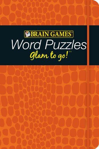9781605535623: Brain Games - Glam to Go! Word Puzzles (orange cover)