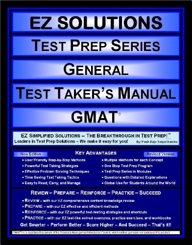 Beispielbild fr EZ Soluitions: Test Prep Series General Test Taker's Manual: Ez Simplified Solutions- the Breakthrough in Test Prep! Leaders in Test Prep Soluitons- We Make It Ez for You! zum Verkauf von Open Books