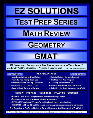 Imagen de archivo de EZ Solutions - Test Prep Series - Math Review - Geometry - GMAT (Edition: Updated. Version: Revised. 2015) a la venta por HPB-Red