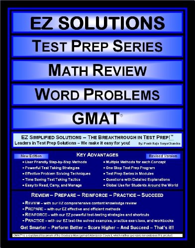 Beispielbild fr EZ Solutions - Test Prep Series - Math Review - Word Problems - GMAT (Edition: Updated. Version: Revised. 2015) zum Verkauf von HPB-Red