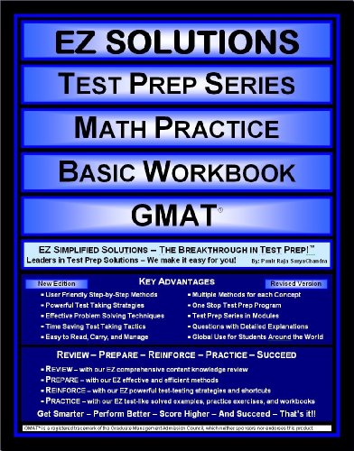 Beispielbild fr EZ Solutions - Test Prep Series - Math Practice - Basic Workbook - GMAT (Edition: Updated. Version: Revised. 2015) zum Verkauf von HPB-Diamond