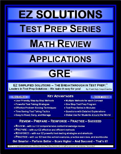 Beispielbild fr EZ Solutions - Test Prep Series - Math Review - Applications - GRE (Edition: Updated. Version: Revised. 2015) zum Verkauf von HPB-Red