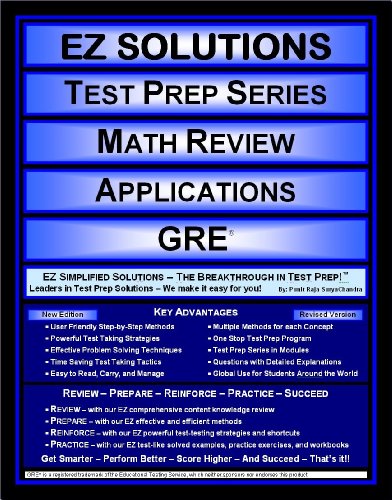 Imagen de archivo de EZ Solutions - Test Prep Series - Math Review - Applications - GRE (Edition: Updated. Version: Revised. 2015) a la venta por HPB-Red