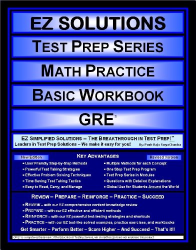 Imagen de archivo de EZ Solutions - Test Prep Series - Math Practice - Basic Workbook - GRE (Edition: Updated. Version: Revised. 2015) a la venta por HPB-Red