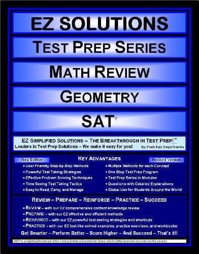 Beispielbild fr EZ Solutions - Test Prep Series - Math Review - Geometry - SAT (Edition: Updated. Version: Revised. 2015) zum Verkauf von HPB-Red
