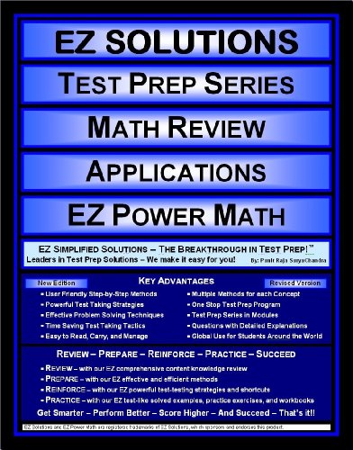 Imagen de archivo de EZ Solutions - Test Prep Series - Math Review - Applications - PRAXIS (Edition: Updated. Version: Revised. 2015) a la venta por HPB-Red