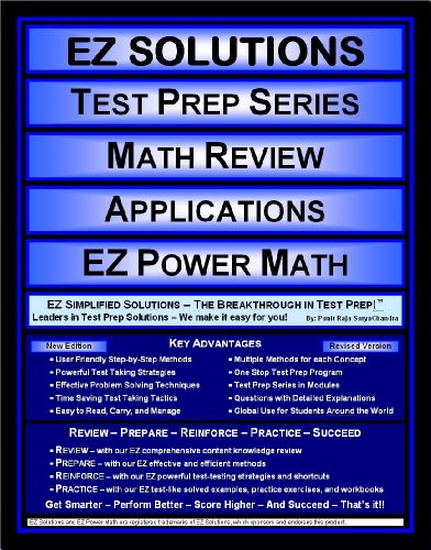 Stock image for EZ Solutions - Test Prep Series - Math Review - Applications - PRAXIS (Edition: Updated. Version: Revised. 2015) for sale by HPB-Diamond