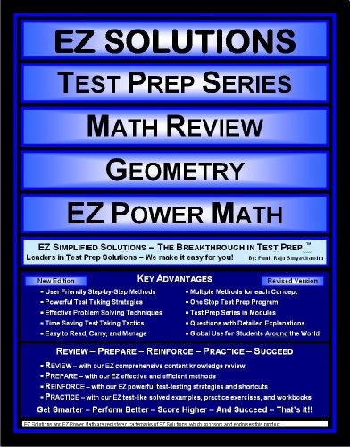 Imagen de archivo de EZ Solutions - Test Prep Series - Math Review - Geometry - PRAXIS (Edition: Updated. Version: Revised. 2015) a la venta por HPB-Red