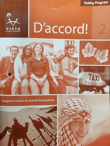 D'accord! 2 Testing Program (9781605765785) by Vista Higher Learning