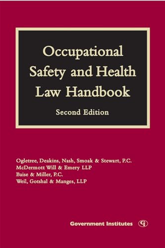 Imagen de archivo de Occupational Safety and Health Law Handbook a la venta por SecondSale
