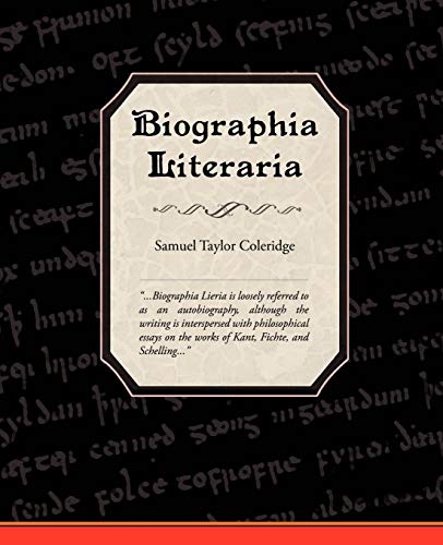 Beispielbild fr Biographia Literaria zum Verkauf von Reuseabook