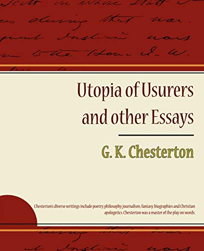 Stock image for Utopia of Usurers and Other Essays for sale by Chiron Media