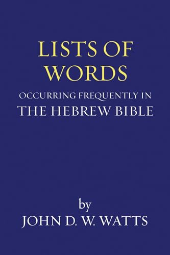 9781606080108: Lists of Words Occurring Frequently in the Hebrew Bible