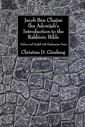 9781606084434: Jacob Ben Chajim Ibn Adonijah's Introduction to the Rabbinic Bible (Library of Biblical Studies) (English and Hebrew Edition)