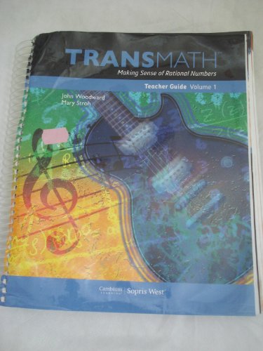Stock image for TRANSMATH Making Sense of Rational Numbers Teacher Guide Vol 1 for sale by Save With Sam