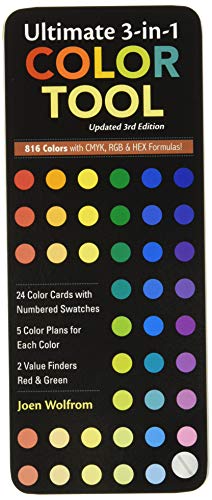 Ultimate 3-in-1 Color Tool: -- 24 Color Cards with Numbered Swatches -- 5 Color Plans for each Co...