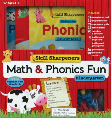 9781607109129: Skill Sharpeners Math and Phonics Fun: Kindergarten