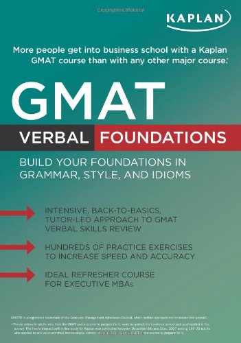 Stock image for GMAT Verbal Foundations: Build Your Foundations in Grammar, Style, and Idioms for sale by PsychoBabel & Skoob Books