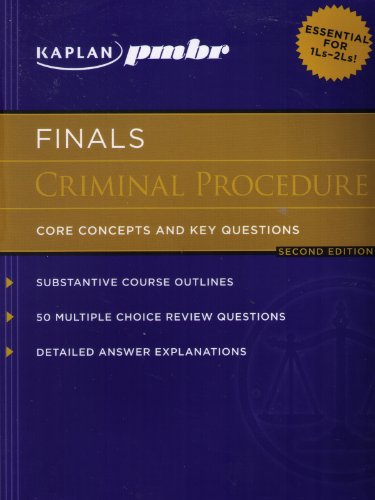 Stock image for Kaplan PMBR FINALS: Criminal Procedure: Core Concepts and Key Questions for sale by Goodbookscafe