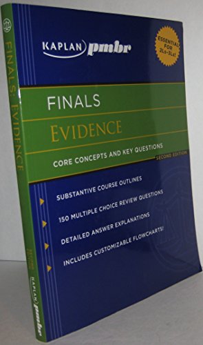 Beispielbild fr Kaplan PMBR Finals: Evidence: Core Concepts and Key Questions zum Verkauf von ThriftBooks-Dallas