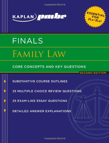 Beispielbild fr Kaplan PMBR Finals: Family Law: Core Concepts and Key Questions zum Verkauf von ThriftBooks-Dallas