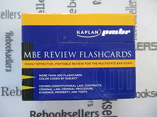 Beispielbild fr Kaplan PMBR: MBE Review Flashcards zum Verkauf von HPB-Red