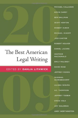 Imagen de archivo de The Best American Legal Writing 2009 a la venta por Better World Books