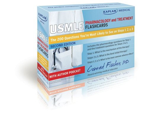 9781607148791: Kaplan Medical USMLE Pharmacology and Treatment Flashcards: The 200 Questions You're Most Likely to See on Steps 1, 2 & 3