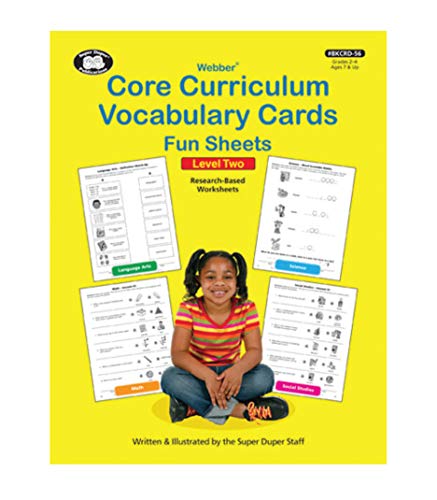 Beispielbild fr Super Duper Publications | Webber® Core Curriculum Vocabulary Cards Fun Sheets Level Two | Educational Resource for Children zum Verkauf von HPB-Ruby