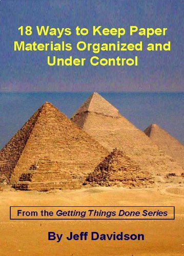 18 Ways to Keep Paper Materials Organized and Under Control (9781607292548) by Jeff Davidson