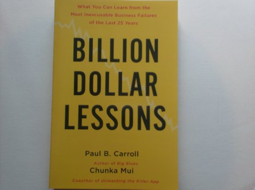 Beispielbild fr Billion Dollar Lessons zum Verkauf von ThriftBooks-Atlanta