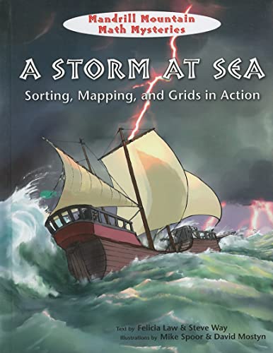 Imagen de archivo de A Storm at Sea: Sorting, Mapping, and Grids in Action (Mandrill Mountain Math Mysteries) a la venta por Irish Booksellers