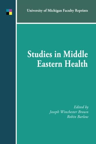 Stock image for Studies in Middle Eastern Health for sale by Revaluation Books