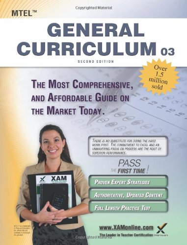 Imagen de archivo de MTEL General Curriculum 03 Teacher Certification Study Guide Test Prep a la venta por Better World Books