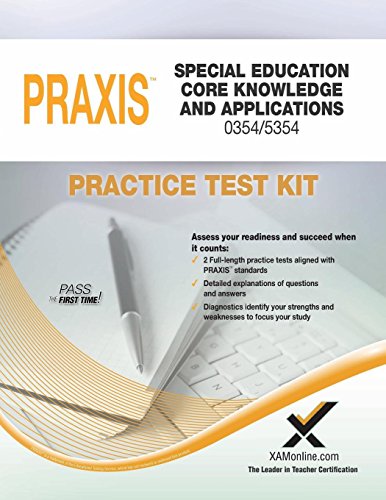 Beispielbild fr Praxis Special Education Core Knowledge and Applications 0354/5354 Practice Test Kit zum Verkauf von Better World Books