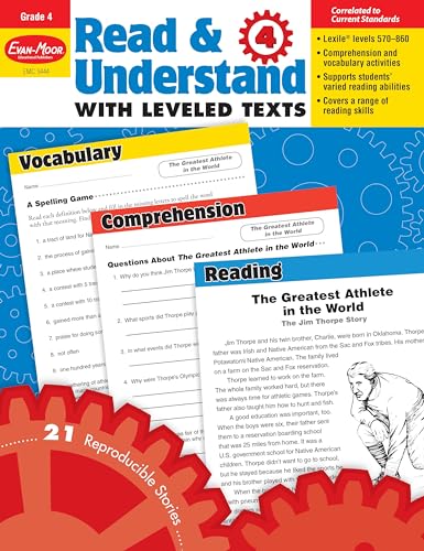 Beispielbild fr Read & Understand with Leveled Texts, Grade 4 zum Verkauf von SecondSale