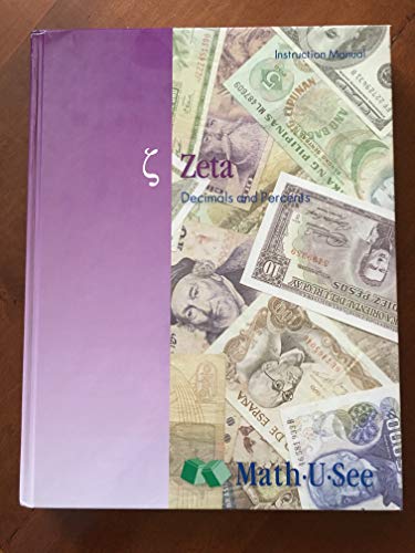 Beispielbild fr Zeta Decimals and Percents Instruction Manual Math-U-See zum Verkauf von Wonder Book