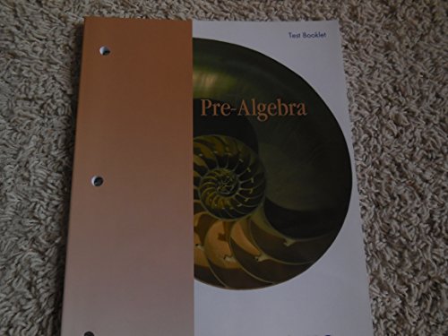 Stock image for Pre-algebra Test Booklet Math U See for sale by HPB-Red