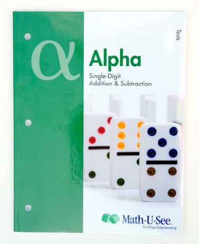 Stock image for Alpha Tests : Single-Digit Addition and Subtraction for sale by Better World Books