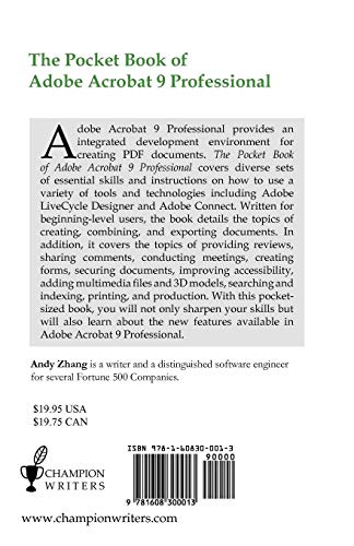 Stock image for The Pocket Book of Adobe Acrobat 9 Professional for sale by Wonder Book