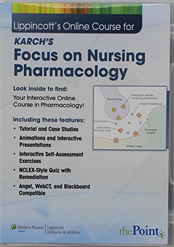 Imagen de archivo de Lippincott's Online Course for Karchs Focus on Nursing Pharmacology a la venta por Irish Booksellers