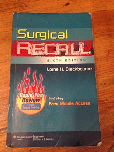 Stock image for Surgical Recall, 6th Edition for sale by Your Online Bookstore