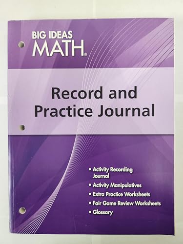 Stock image for Big Ideas Math: Algebra 1: Record And Practice Journal, Common Core (2014 Copyright) for sale by ~Bookworksonline~