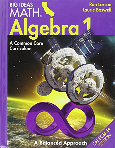 9781608406753: Big Ideas Math Math Algebra 1 California Edition
