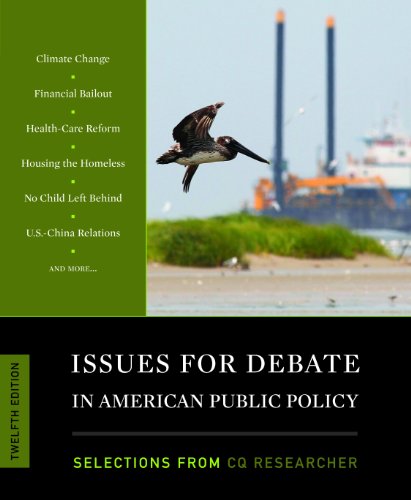 Beispielbild fr Issues for Debate in American Public Policy: Selections from CQ Researcher, 12th Edition zum Verkauf von Wonder Book