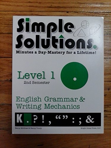 Beispielbild fr Simple Solutions English Grammar and Writing Mechanics Level 1, 2" zum Verkauf von Hawking Books