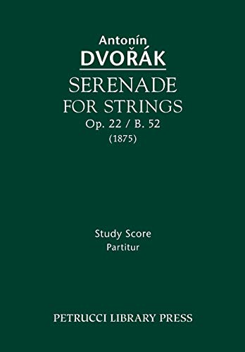 Imagen de archivo de Serenade for Strings, Op.22 / B.52: Study score a la venta por Book Deals