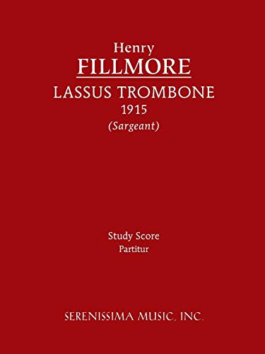 Beispielbild fr Lassus Trombone - Study score zum Verkauf von Ergodebooks