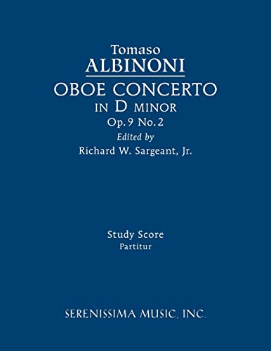 9781608742868: Oboe Concerto in D minor, Op.9 No.2: Study score